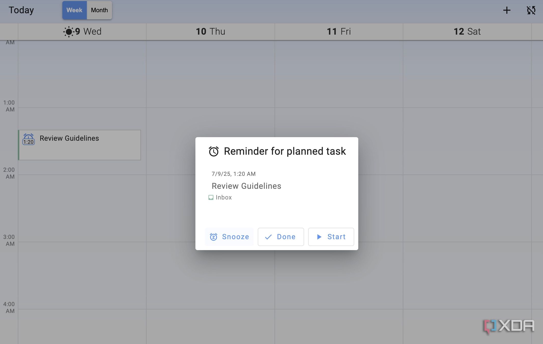 Super Productivity reminders