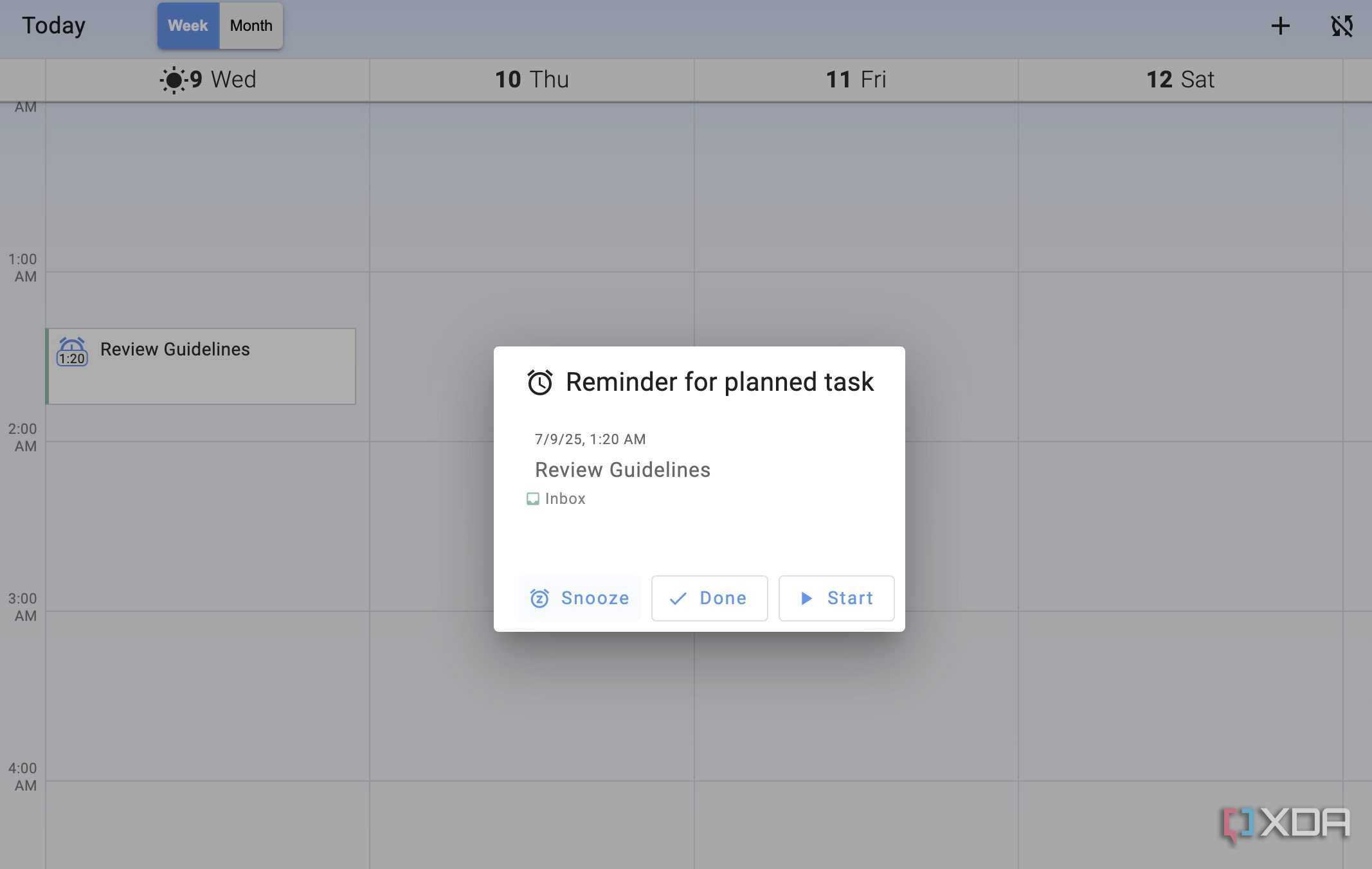 Super Productivity reminders