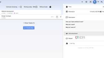 Super Productivity task details