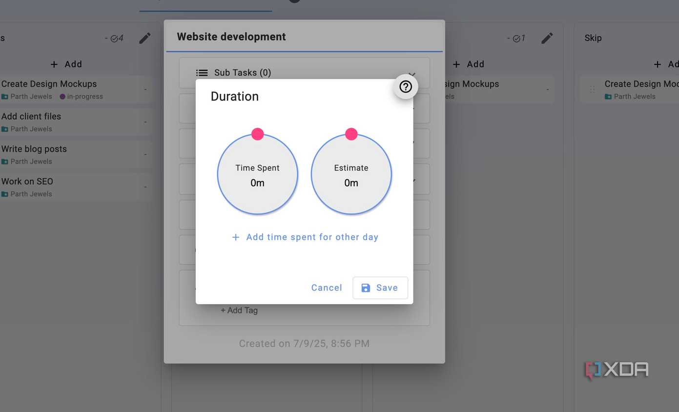Super Productivity time tracking