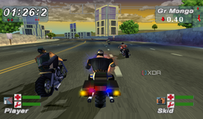 Cops vs robbers in Road Rash: Jailbreak.