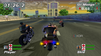 Cops vs robbers in Road Rash: Jailbreak.