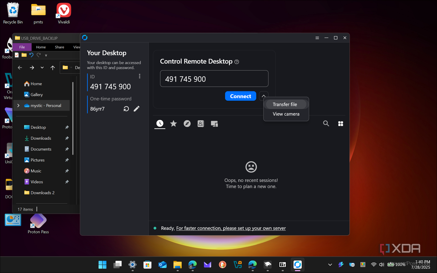 This remote desktop solution works better than RDP or VNC