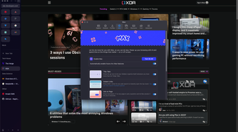 Arc Max menu open with several AI features to choose from