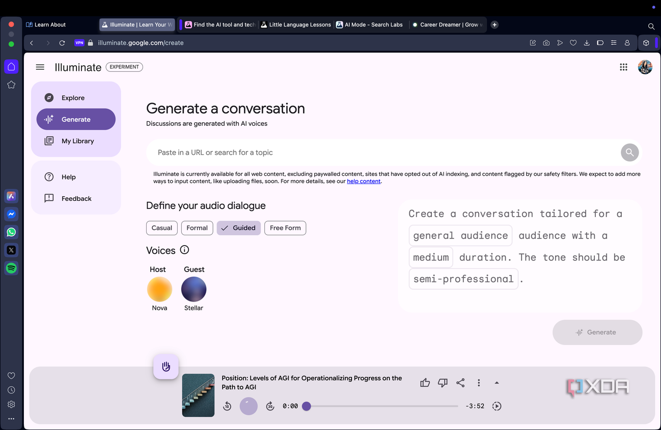 Illuminate generate overview presentation