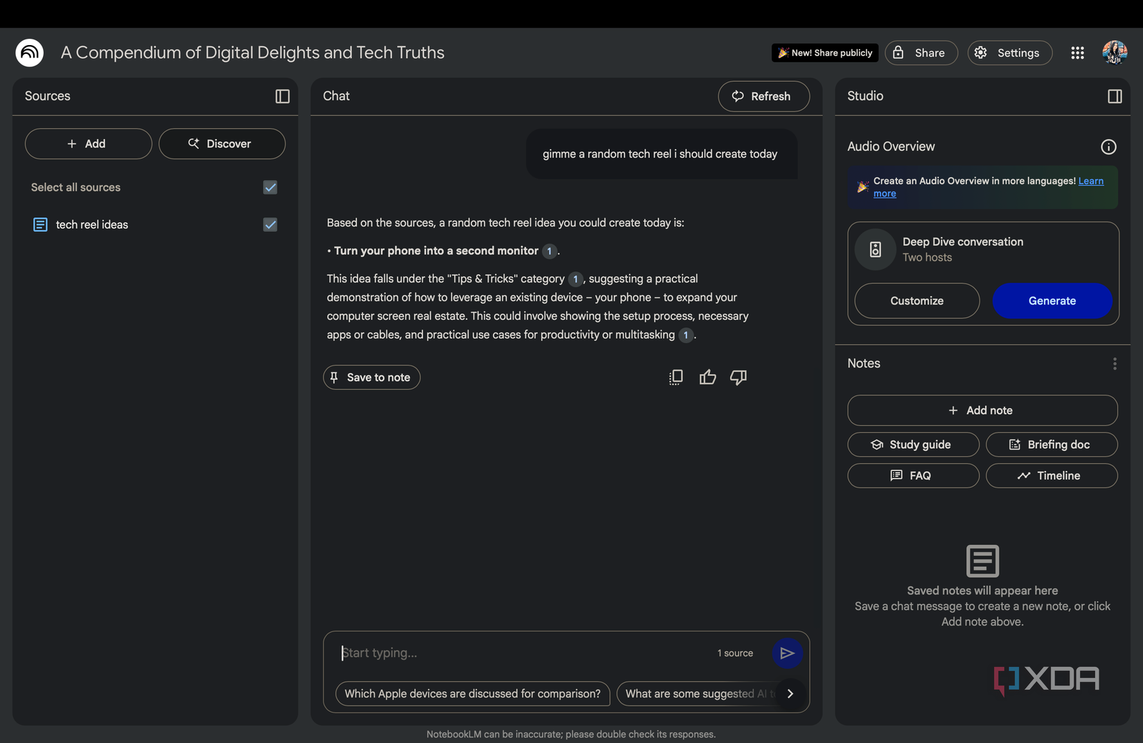 using notebooklm for google docs "logs"