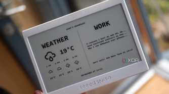 Seeed Studio's XIAO 7.5-Inch eInk Display showing task list and weather