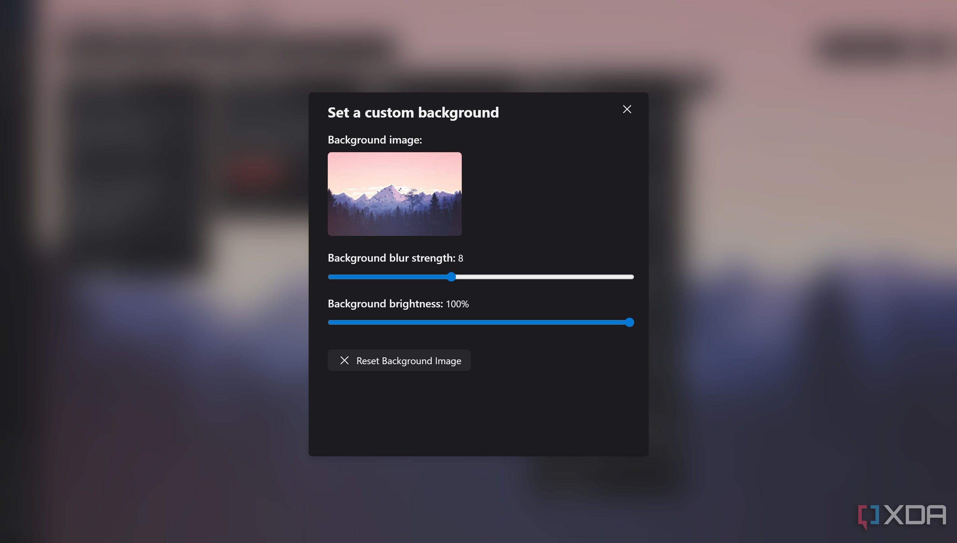 Set custom background image Kanri