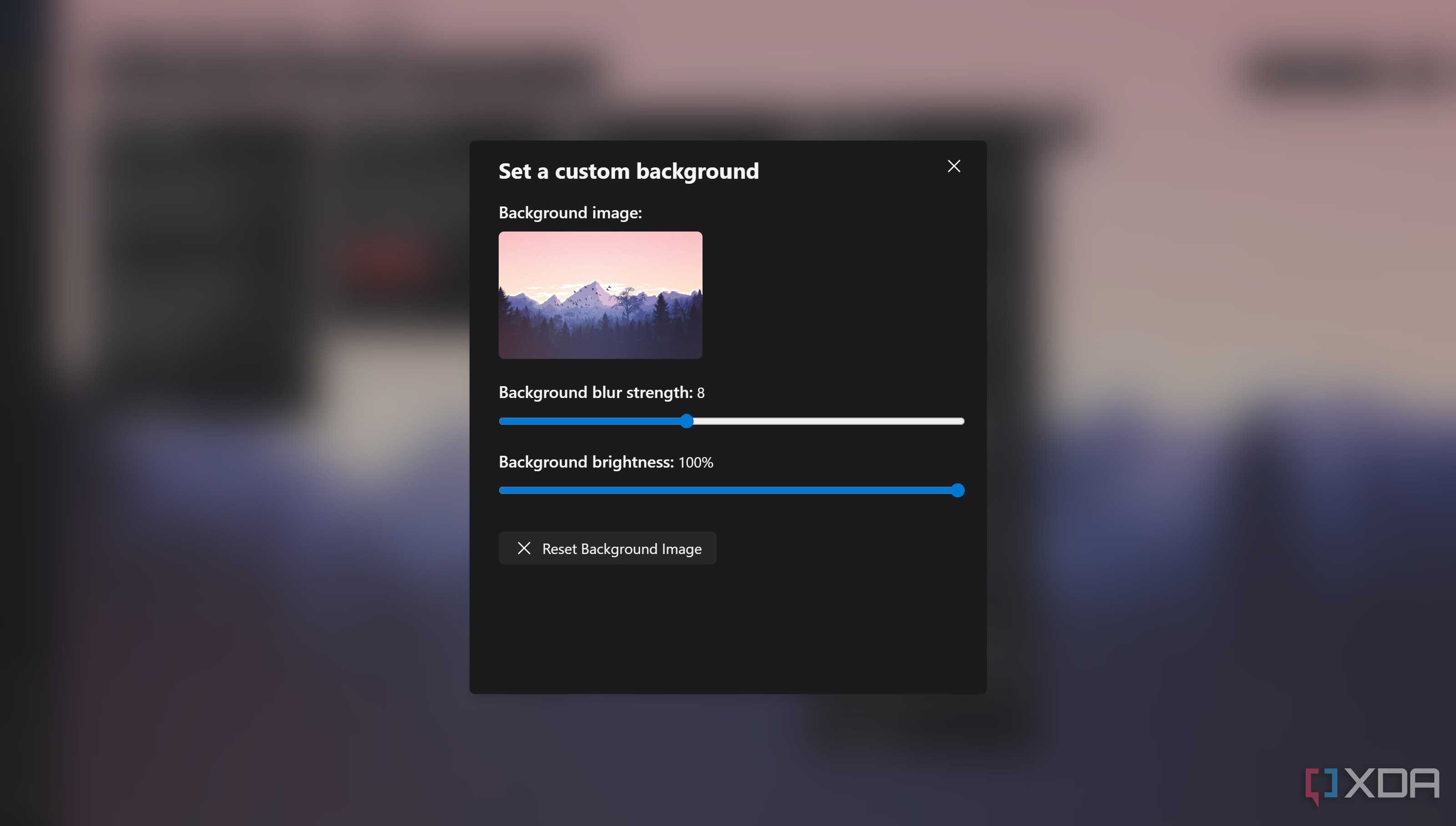 Set custom background image Kanri