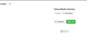 screenshot of setting up emby pi zero2w media library