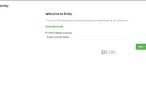 screenshot of setting up emby pi zero2w