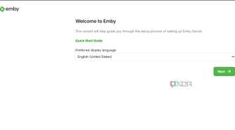 screenshot of setting up emby pi zero2w
