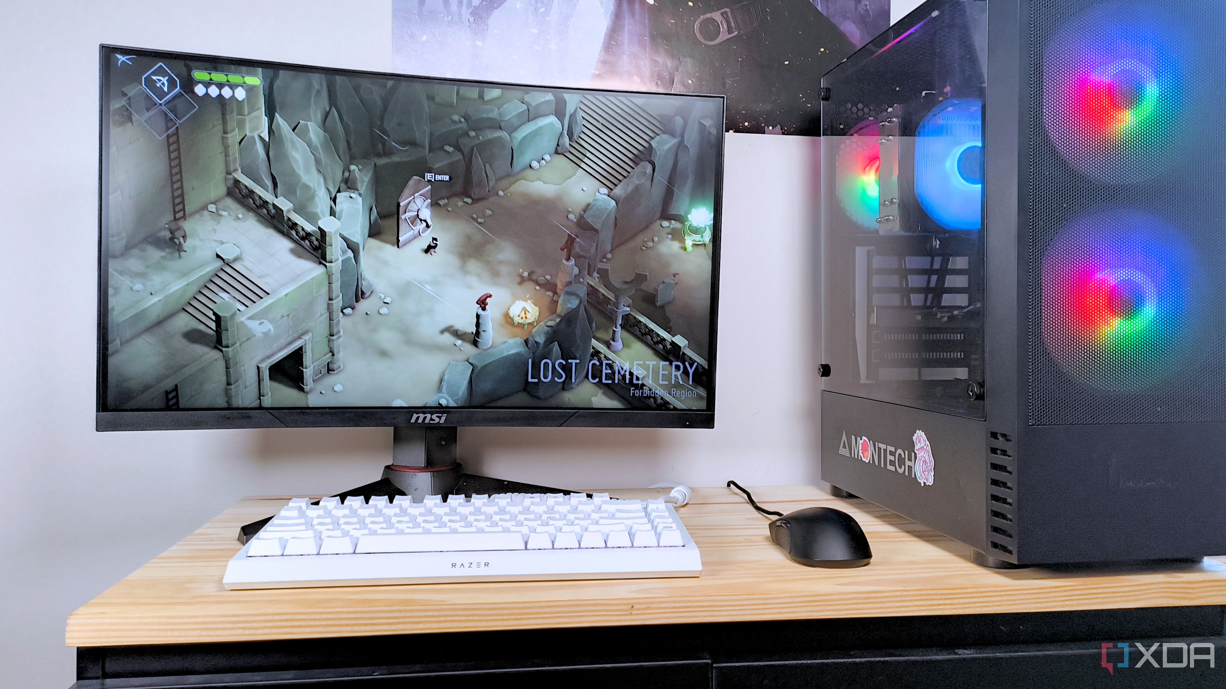 A SteamOS gaming PC running Death's Door