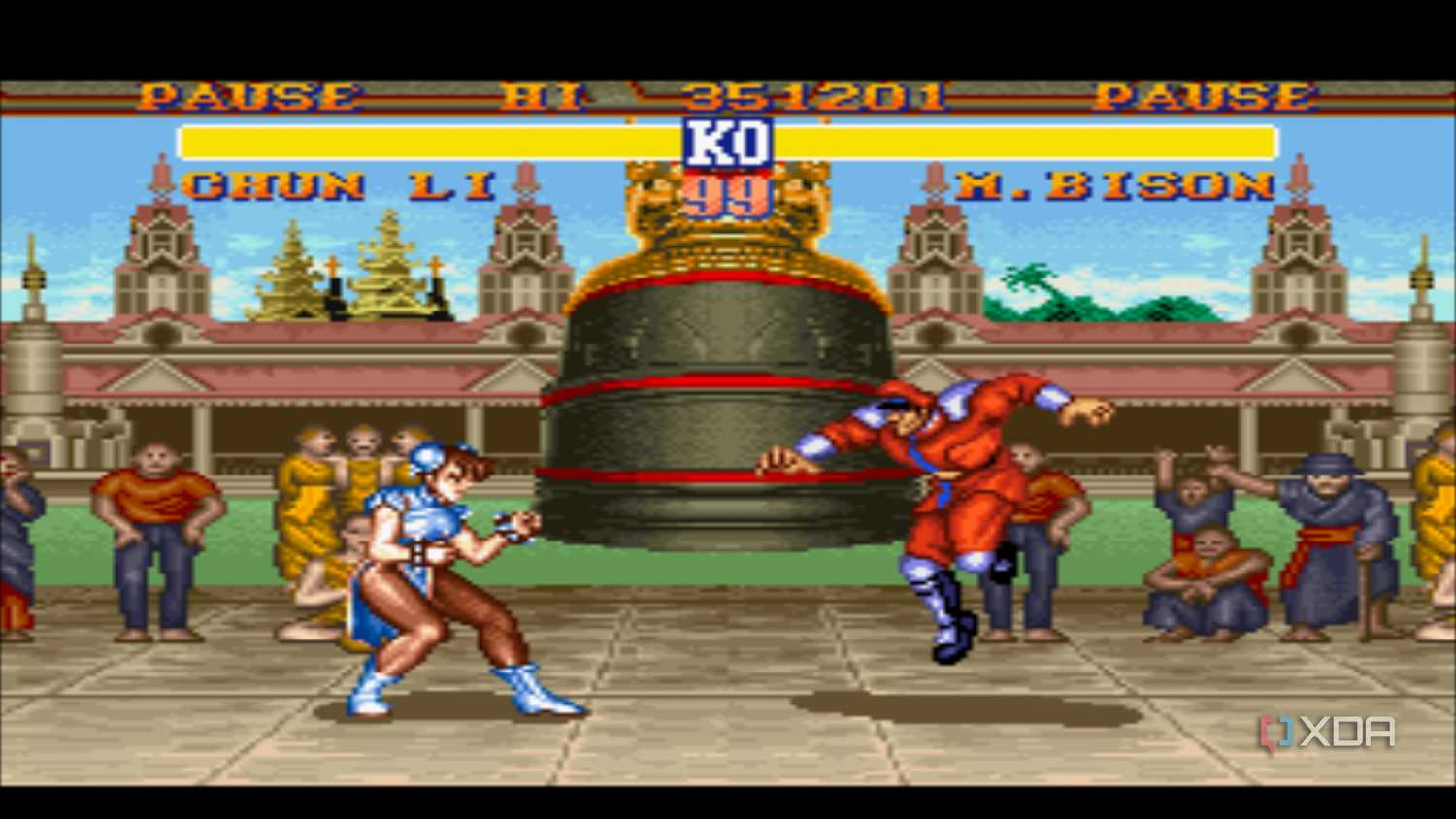 M. Bison fight in Street Fighter II.