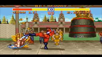 M. Bison fight in Street Fighter II.