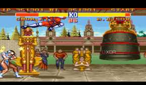 M. Bison fight in Street Fighter II.