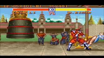 M. Bison fight in Street Fighter II.