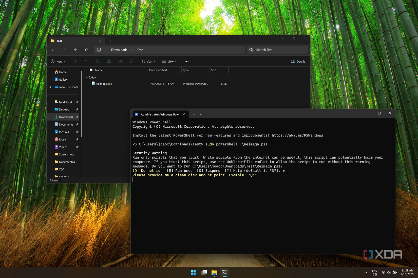 I replaced Run as administrator with Sudo for Windows, and it's so much ...