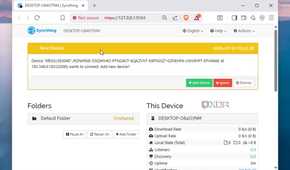 Adding a new device to Syncthing