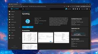 The Syncthing tab in TrueNAS Scale