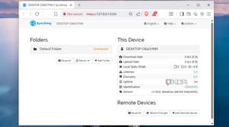 The Syncthing UI