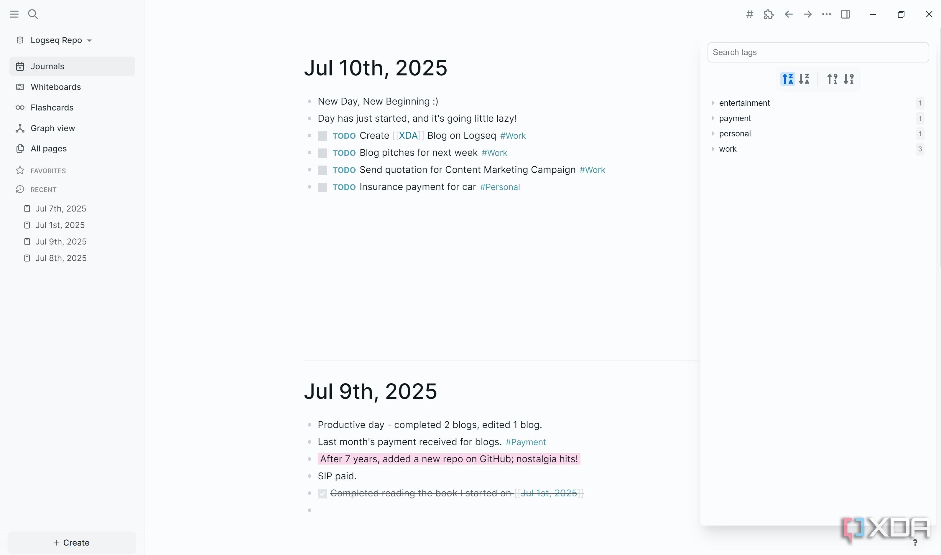 5 reasons I prefer Logseq over Obsidian for daily journaling