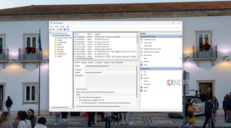Screenshot of Task Scheduler on Windows 11 displaying the contents of the generic library folder