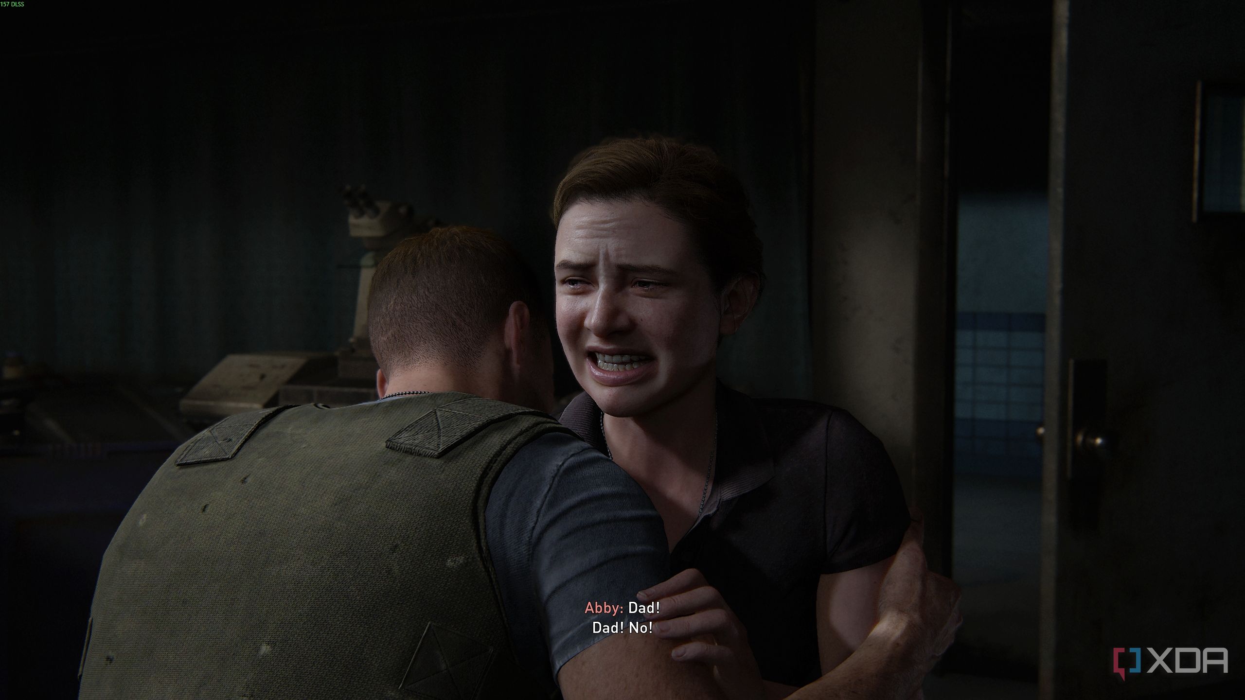 Abby crying in The Last of Us Part II.
