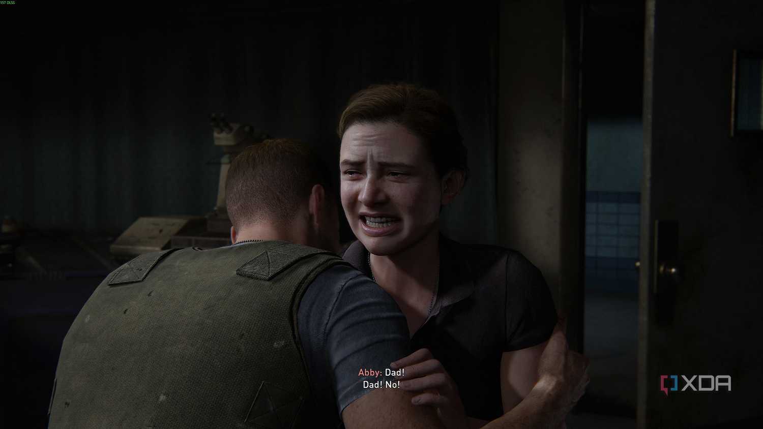 Abby crying in The Last of Us Part II.