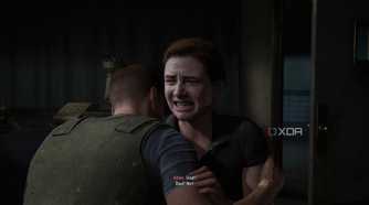 Abby crying in The Last of Us Part II.