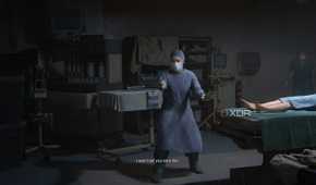 A surgeon holding a knife in The Last of Us Part II.