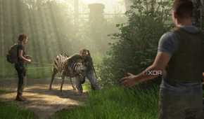 Abby and her father helping a zebra in The Last of Us Part II.