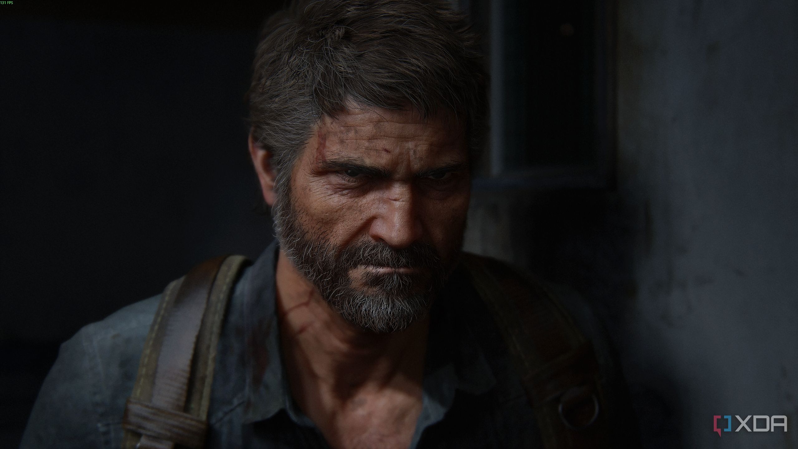Joel grimacing in The Last of Us Part II.