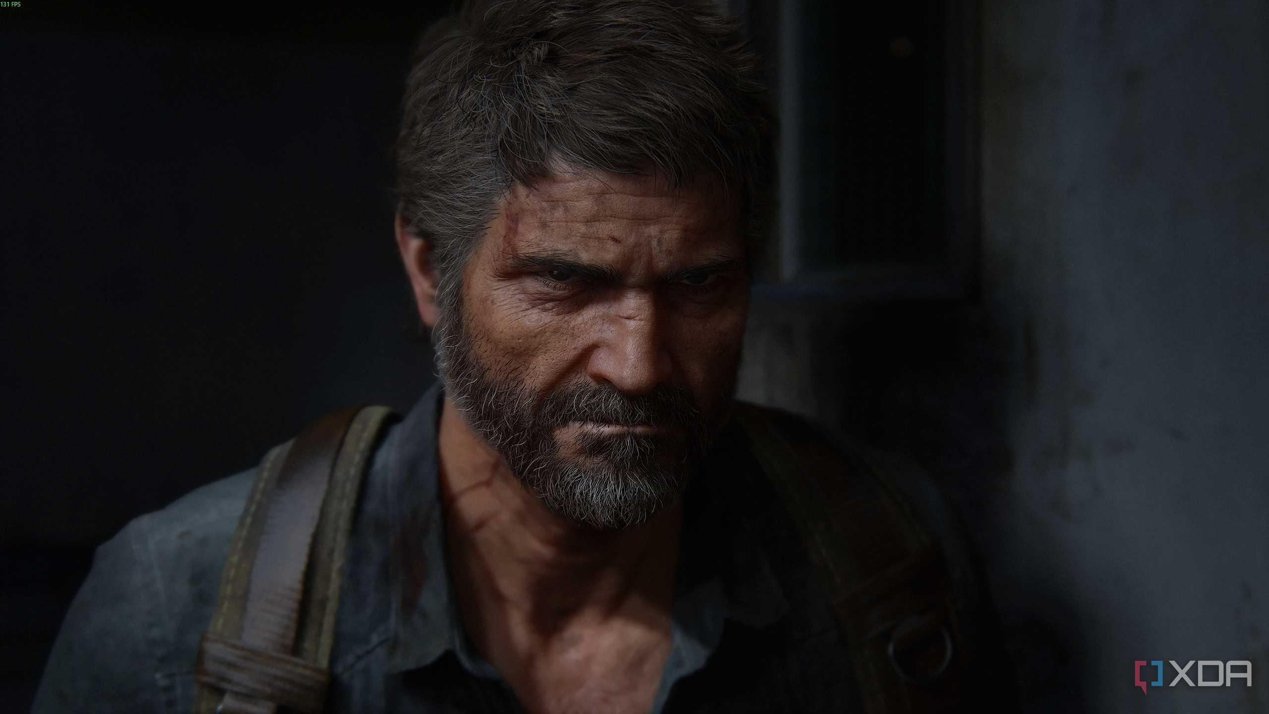 Joel grimacing in The Last of Us Part II.