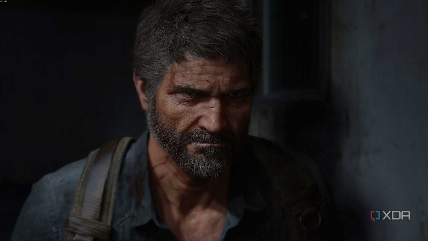 Joel grimacing in The Last of Us Part II.