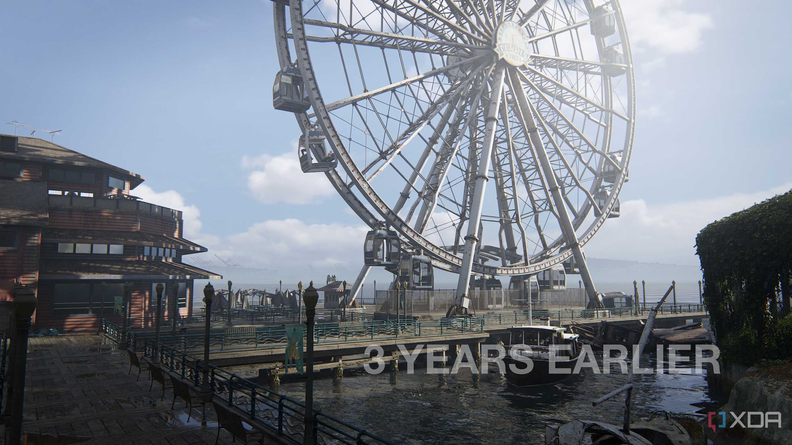 A ferris wheel in The Last of Us Part II.