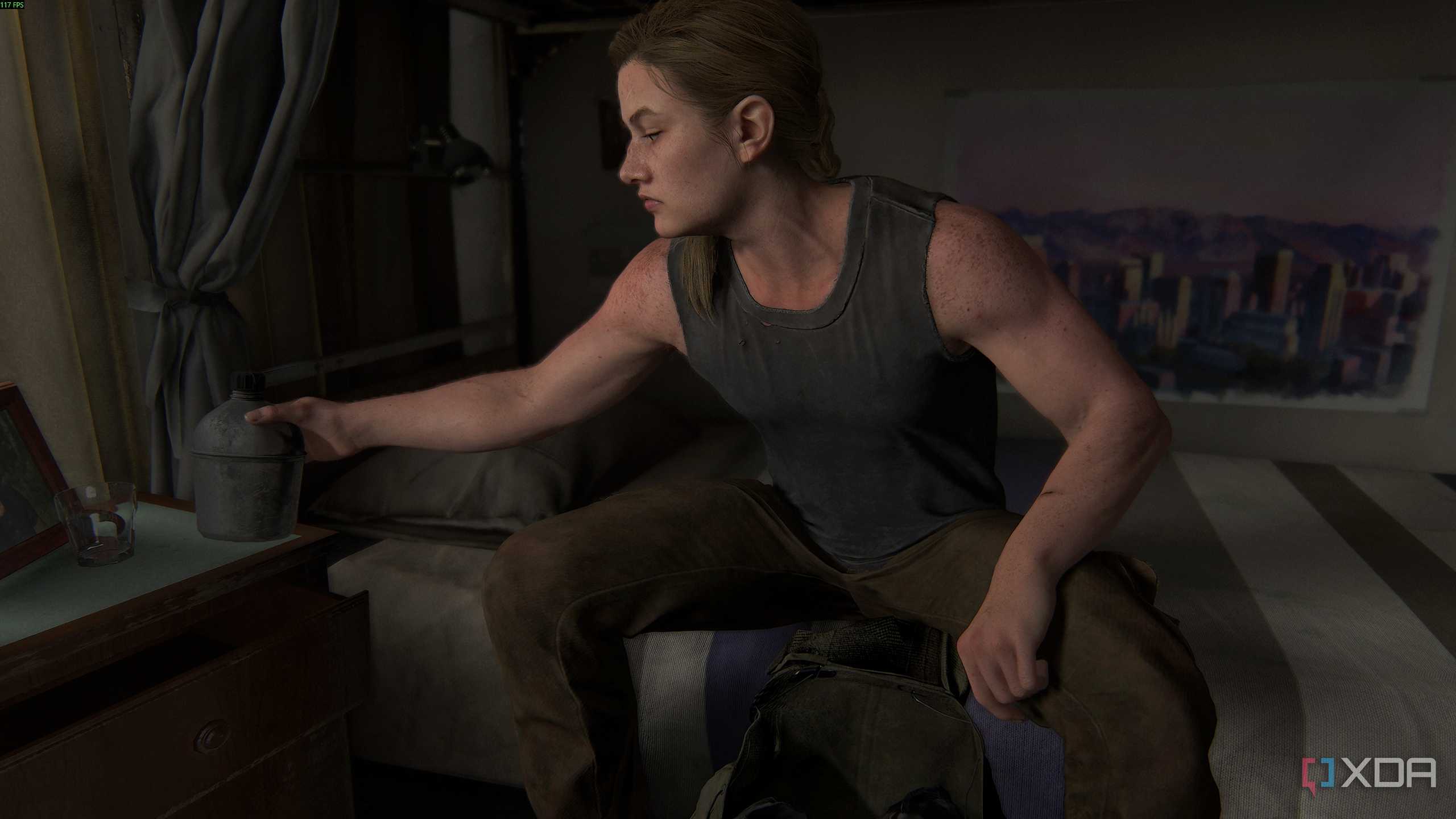 Ellie waking up on Seattle day 1 in The Last of Us Part II.