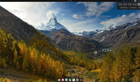 Screenshot of an Ubuntu desktop showing a list of layouts in the Tiling Manager extension