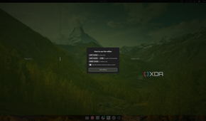 Screenshot of the Ubuntu desktop showing the screen before modifying or creating a new layout