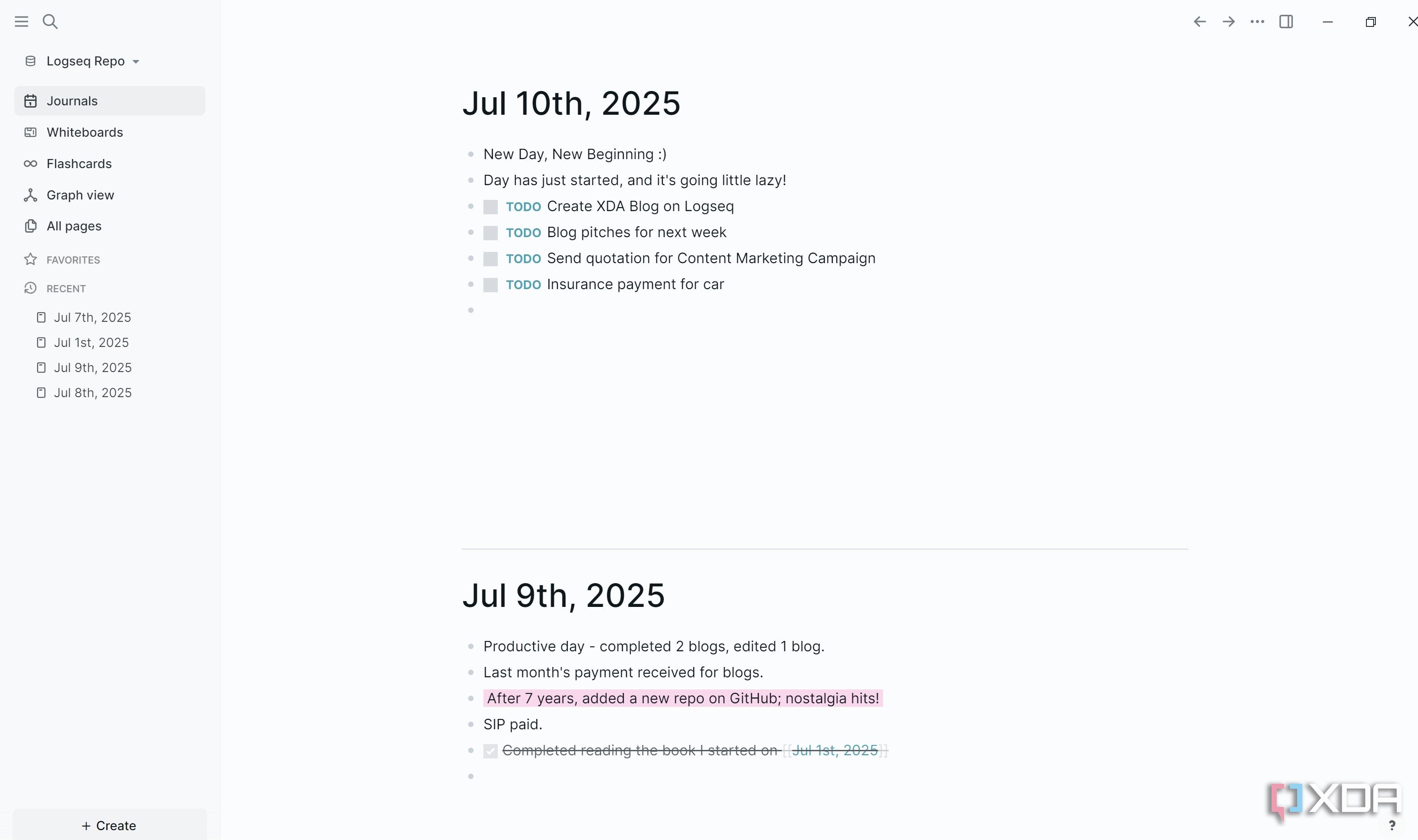 5 reasons I prefer Logseq over Obsidian for daily journaling