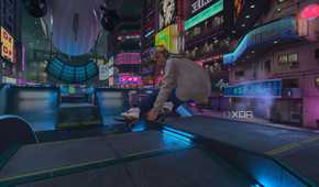 A screenshot of Chloe Covell skating in Tokyo in Tony Hawk's Pro Skater 3+4
