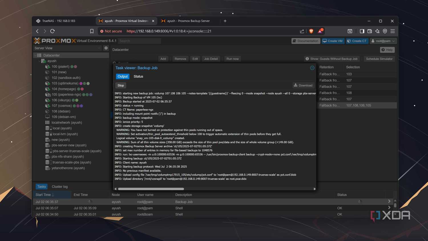 проверка целостности резервных копий Proxmox — иллюстрация 3 к материалу проверка целостности резервных копий Proxmox — иллюстрация 3 к материалу