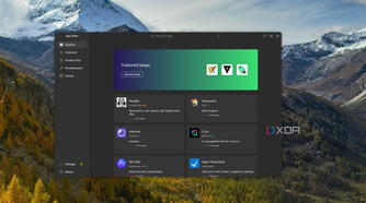 Screenshot of the Ubuntu App Center showing featured snaps
