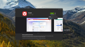 Screenshot of the Software app in Ubuntu showing Vivaldi is available through Flathub