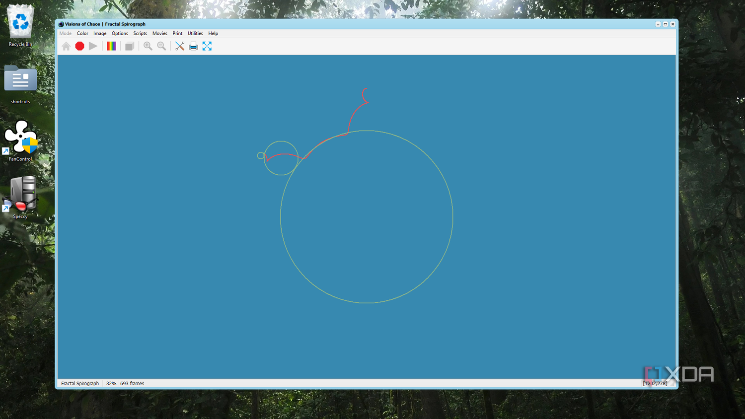 Visions of Chaos generating fractal spirograph