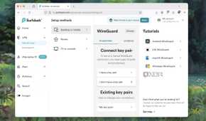 Screenshot of menu to generate key pair for WireGuard in VPN service