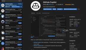 Search for Copilot extension in VS Code