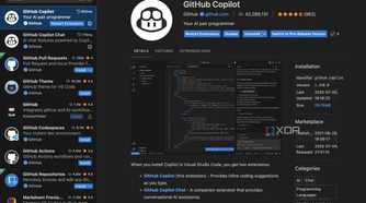 Search for Copilot extension in VS Code