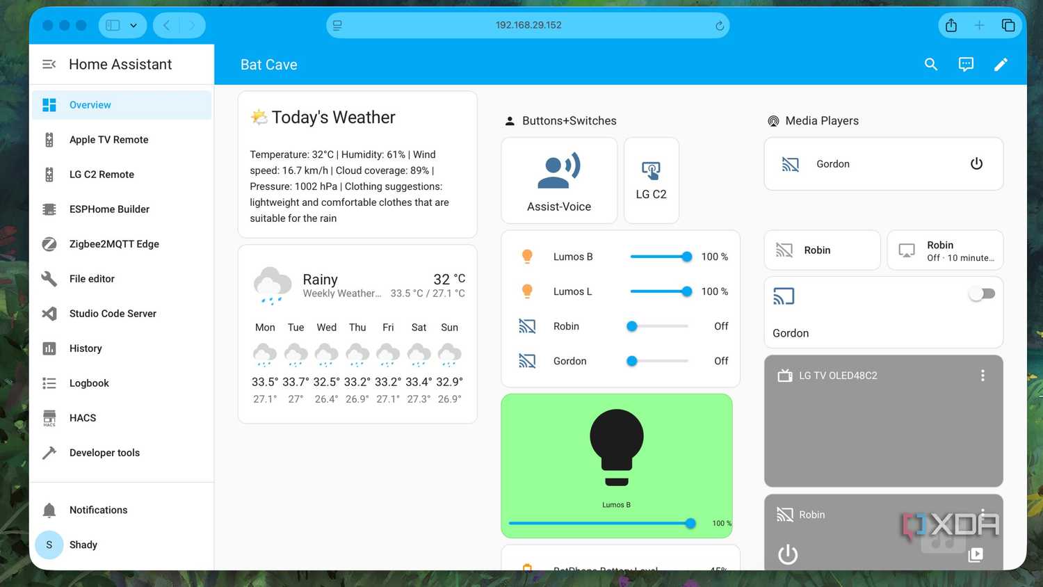 Weather Summary on Home Assistant Dashboard