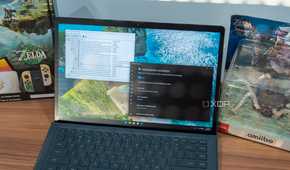 A Windows 11 tablet showing administrator protection settings